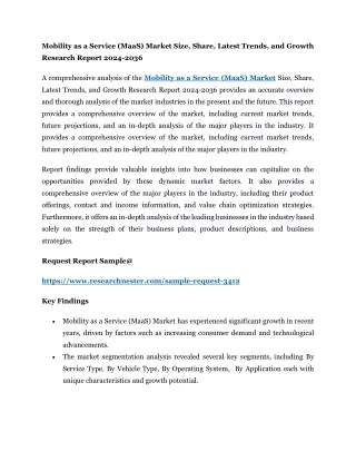 Mobility as a Service (MaaS) Market