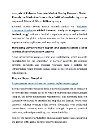 Polymer Concrete Market PR