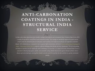 Best Anti Carbonation Coating In India - Structural India Service