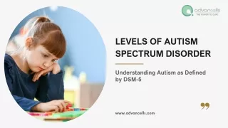 Levels of Autism Spectrum Disorder