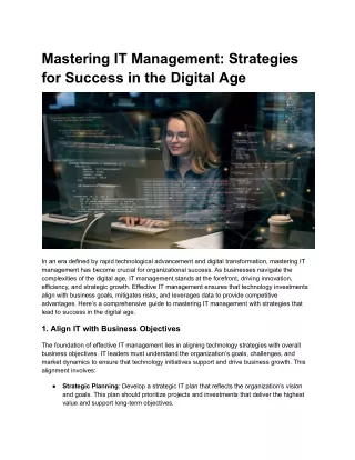 Mastering IT Management_ Strategies for Success in the Digital Age