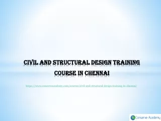 Civil and Structural Design Courses in Chennai