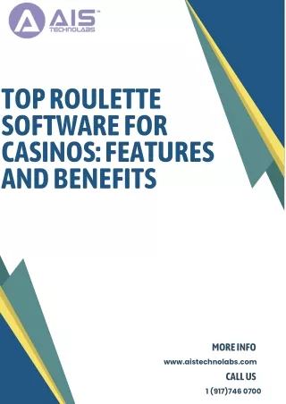 Top roulette software for casinos: features and benefits