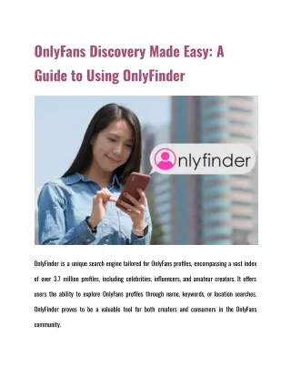 OnlyFans Discovery Made Easy: A Guide to Using OnlyFinder