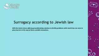 Surrogacy according to Jewish law