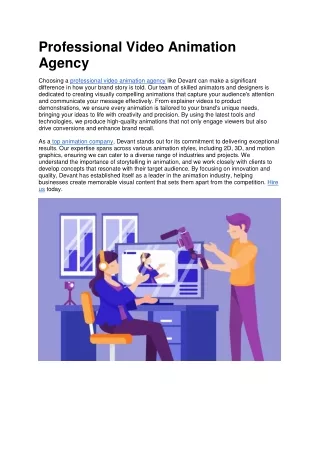 Professional Video Animation Agency
