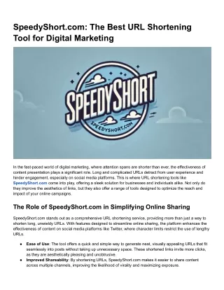 SpeedyShort.com_ The Best URL Shortening Tool for Digital Marketing