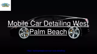 Mobile Car Detailing West Palm Beach