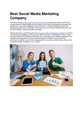 Best Social Media Marketing Company