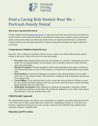 Find a Caring Kids Denti