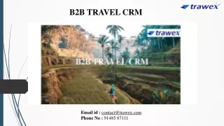 B2B Travel CRM