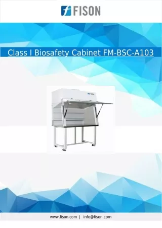 Class I Biosafety Cabinet 185 kg