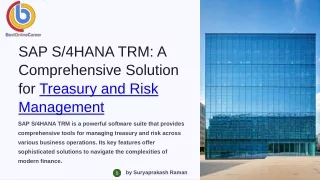 SAP S/4HANA TRM: Master Treasury and Risk Management Today!