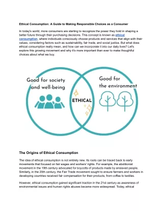 Ethical Consumption_ A Guide to Making Responsible Choices as a Consumer