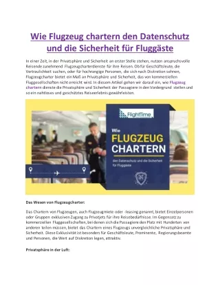 Wie Flugzeug chartern den Datenschutz und die Sicherheit für