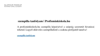 szempilla tanfolyam Profisminkiskola.hu
