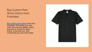 Buy Custom Polo Shirts Online from Freshtees