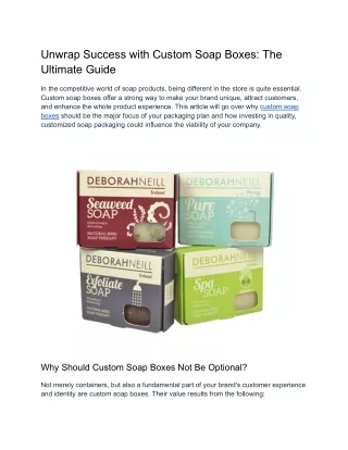 Unwrap Success with Custom Soap Boxes_ The Ultimate Guide