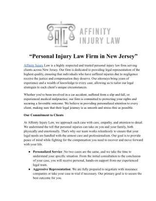 Personal Injury Law Firm in New Jersey_ Affinity Injury Law