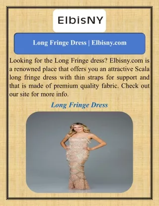 Long Fringe Dress   Elbisny.com