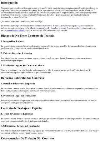 Cómo Protegerte Legalmente al Trabajar Sin Un Acuerdo Escrito