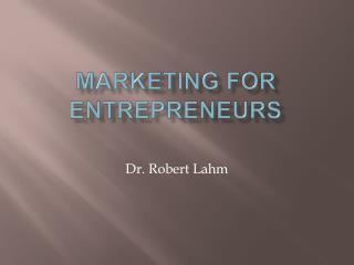 Marketing For Entrepreneurs
