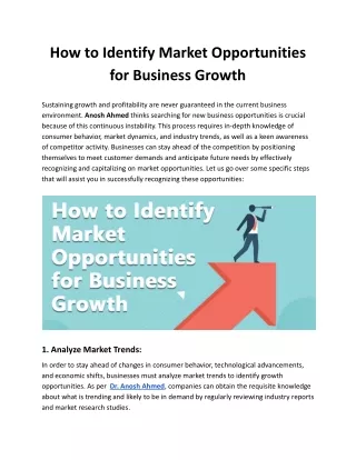 Unlocking New Market Opportunities for Sustainable Business Growth