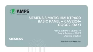 Siemens SIMATIC HMI KTP400 Basic Panel – Siemens Supplier in Saudi Arabia
