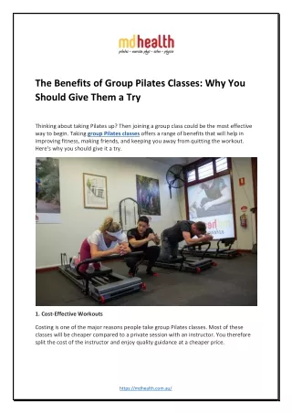 The Benefits of Group Pilates Classes: Why You Should Give Them a Try