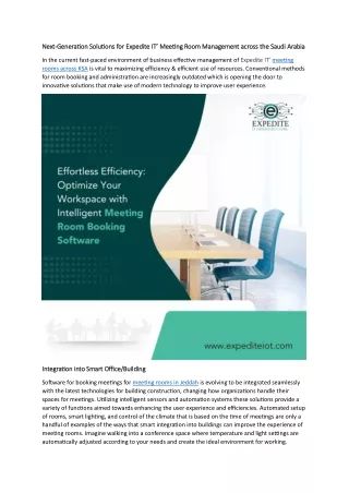 Next-Generation Solutions for Meeting Room Management Across the KSA
