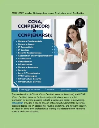 CCNA CCNP combo Enterprise core Training and Certification