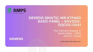 Siemens SIMATIC HMI KTP400 Basic Panel –  siemens Supplier in Qatar