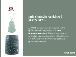 Jade Guanyin Necklace  MAYS GEMS
