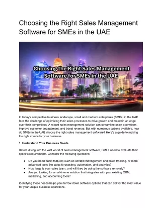 _Sales Management Solutions UAE