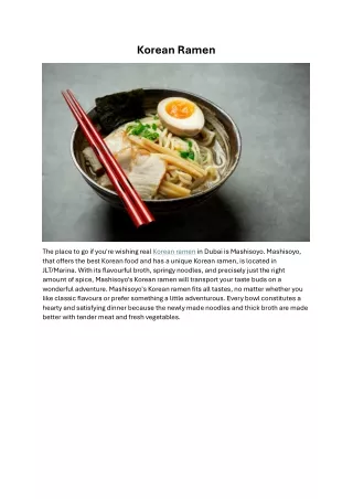 Korean Ramen (1)