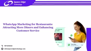 WhatsApp Marketing for Restaurants Attracting More Diners and Enhancing Customer Service