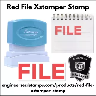 Red File Xstamper Stamp – Durable, Pre-Inked