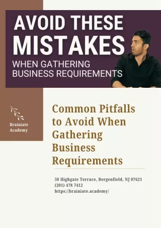 Common Pitfalls to Avoid When Gathering Business Requirements