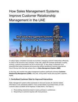 _Sales Management System UAE