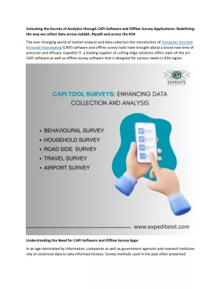 Unlocking the Secrets of Analytics through CAPI Software across Saudi Arabia