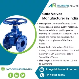 Gate Valves | Knife Gate Valves | Slab Gate Valves | Threaded Gate Valves | Cast