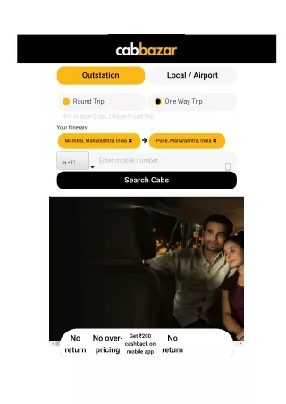 Mumbai to Pune Cab
