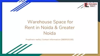 Warehouse For Rent In Noida & Greater Noida 9899920199