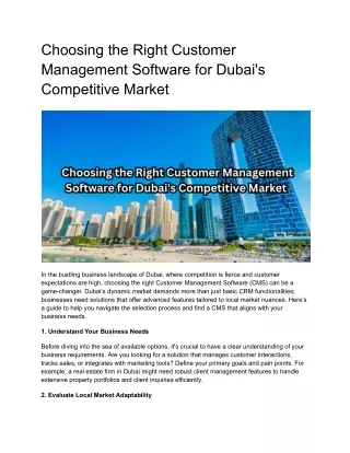 _Customer Management Software Dubai