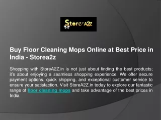 Buy Electric Spin Mop for Cleaning Floor Online In India - StoreA2Z