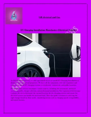 EV Charging Installation Manchester | Gill Electrical and Gas