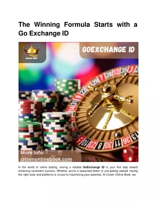 The Winning Formula Starts with a Go Exchange ID