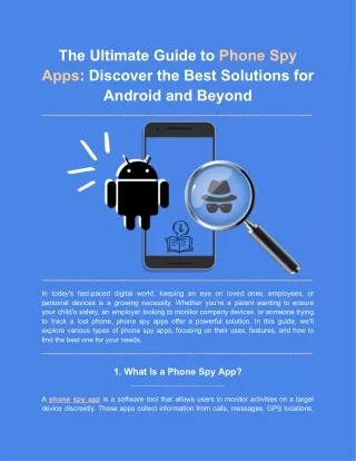 The Ultimate Guide to Phone Spy Apps: Discover the Best Solutions for Android