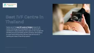 Best Ivf Centre In Thailand |   World Fertility Services