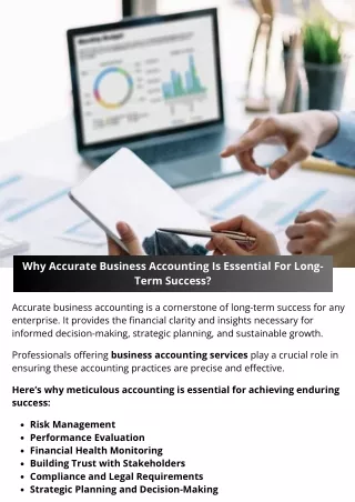 Why Accurate Business Accounting Is Essential For Long-Term Success?